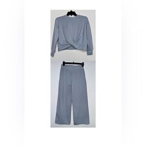 Yogalicious Mel Twist Sweatshirt & Sweatpants Set In Forever Blue Eize L(12)